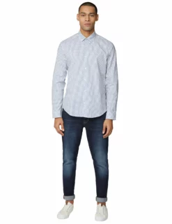 Long-Sleeve One Print Shirt - Blue -clothing Shop 59102 150 long sleeve one print shirt blue fullbody