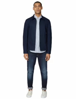 Long-Sleeve One Print Shirt - Blue -clothing Shop 59102 150 long sleeve one print shirt blue styled