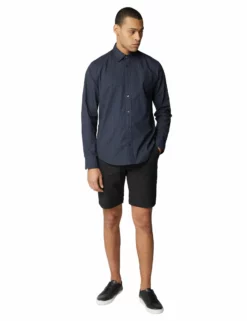 Long-Sleeve Geo Print Shirt - Dark Navy -clothing Shop 59103 25 long sleeve geo print shirt dark navy full