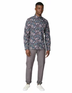 Long-Sleeve Multi-Color Paisley Shirt - Dark Navy -clothing Shop 59119 25 long sleeve multi color paisley shirt dark navy full