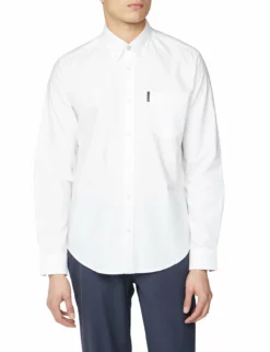 Long-Sleeve Signature Oxford Shirt - White