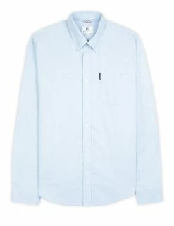 Long-Sleeve Signature Oxford Shirt - Sky 9 Long-Sleeve Signature Oxford Shirt - Sky -clothing Shop 59139 120 long sleeve signature oxford shirt sky flat