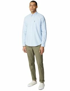 Long-Sleeve Signature Oxford Shirt - Sky 8 Long-Sleeve Signature Oxford Shirt - Sky -clothing Shop 59139 120 long sleeve signature oxford shirt sky fullbody