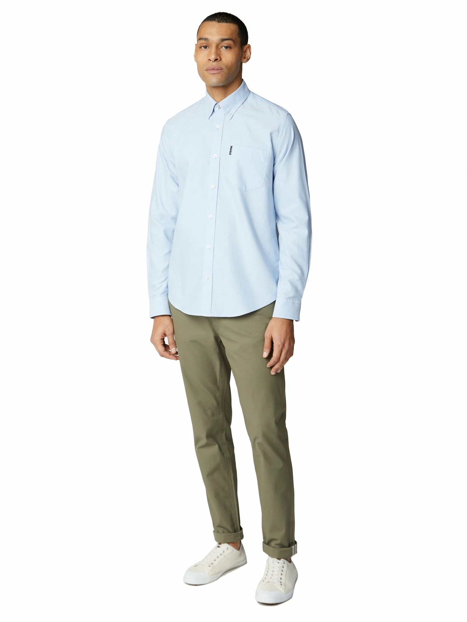 Long-Sleeve Signature Oxford Shirt - Sky 4 Long-Sleeve Signature Oxford Shirt - Sky - Image 4