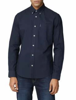 Long-Sleeve Signature Oxford Shirt - Dark Navy