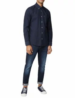 Long-Sleeve Signature Oxford Shirt - Dark Navy -clothing Shop 59139 25 long sleeve signature oxford shirt dark navy fullbody