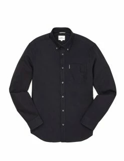 Long-Sleeve Signature Oxford Shirt - Black -clothing Shop 59139 290 long sleeve signature oxford shirt black flat