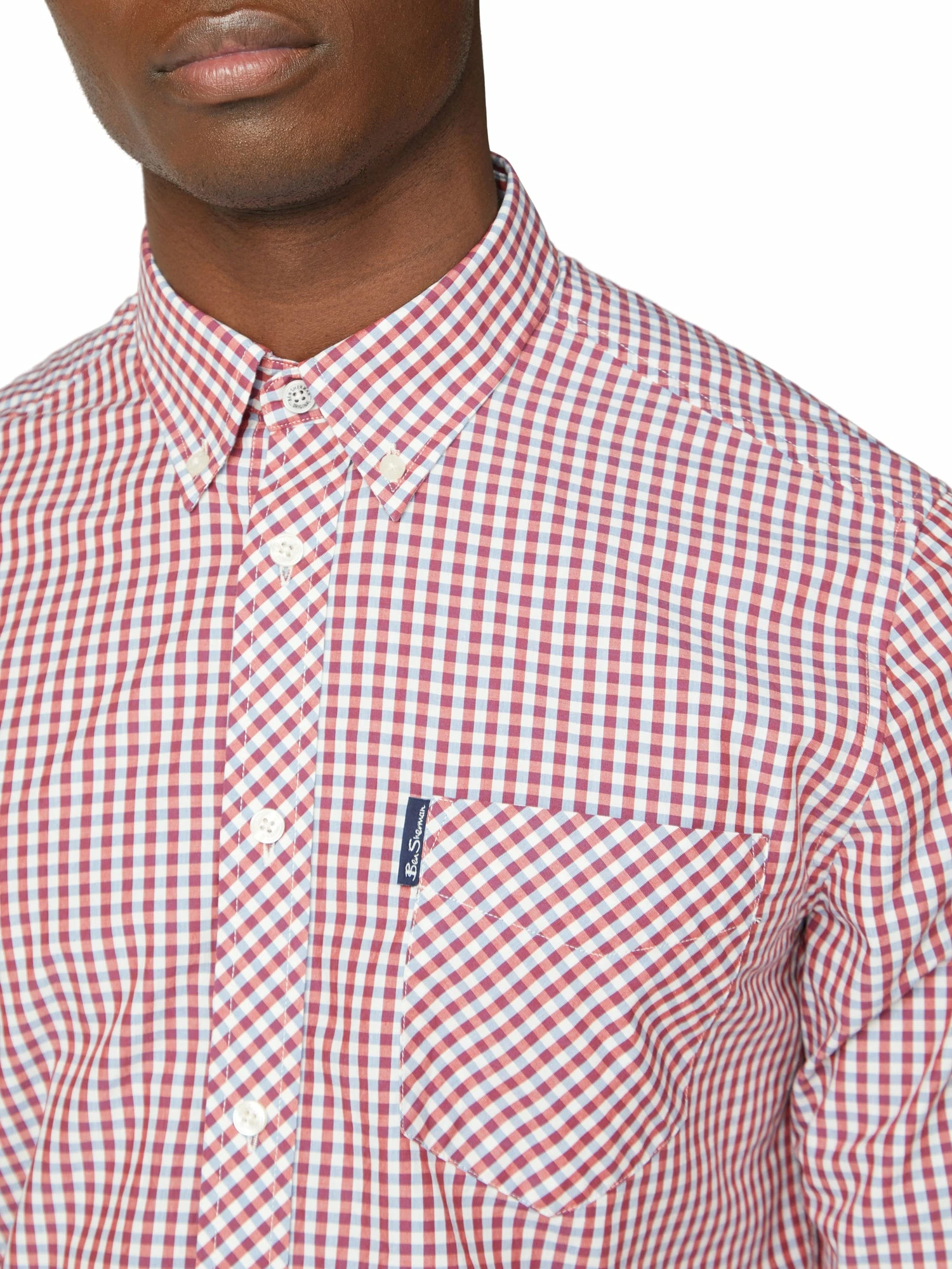 Long-Sleeve Signature Gingham Shirt - Red 3 Long-Sleeve Signature Gingham Shirt - Red - Image 3