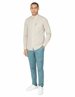 Signature Long-Sleeve House Check Shirt - Teal -clothing Shop 59143 140 long sleeve house check teal full