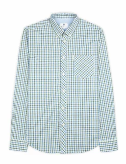 Long-Sleeve House Check - Blue -clothing Shop 59143 150 long sleeve house check blue flat