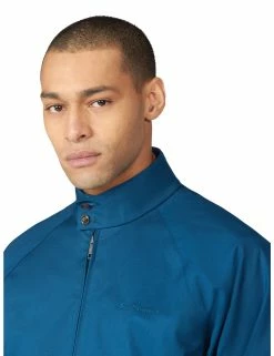 Signature Harrington Jacket - Sea 6 Signature Harrington Jacket - Sea -clothing Shop 59148 160 signature harrington jacket sea closeup