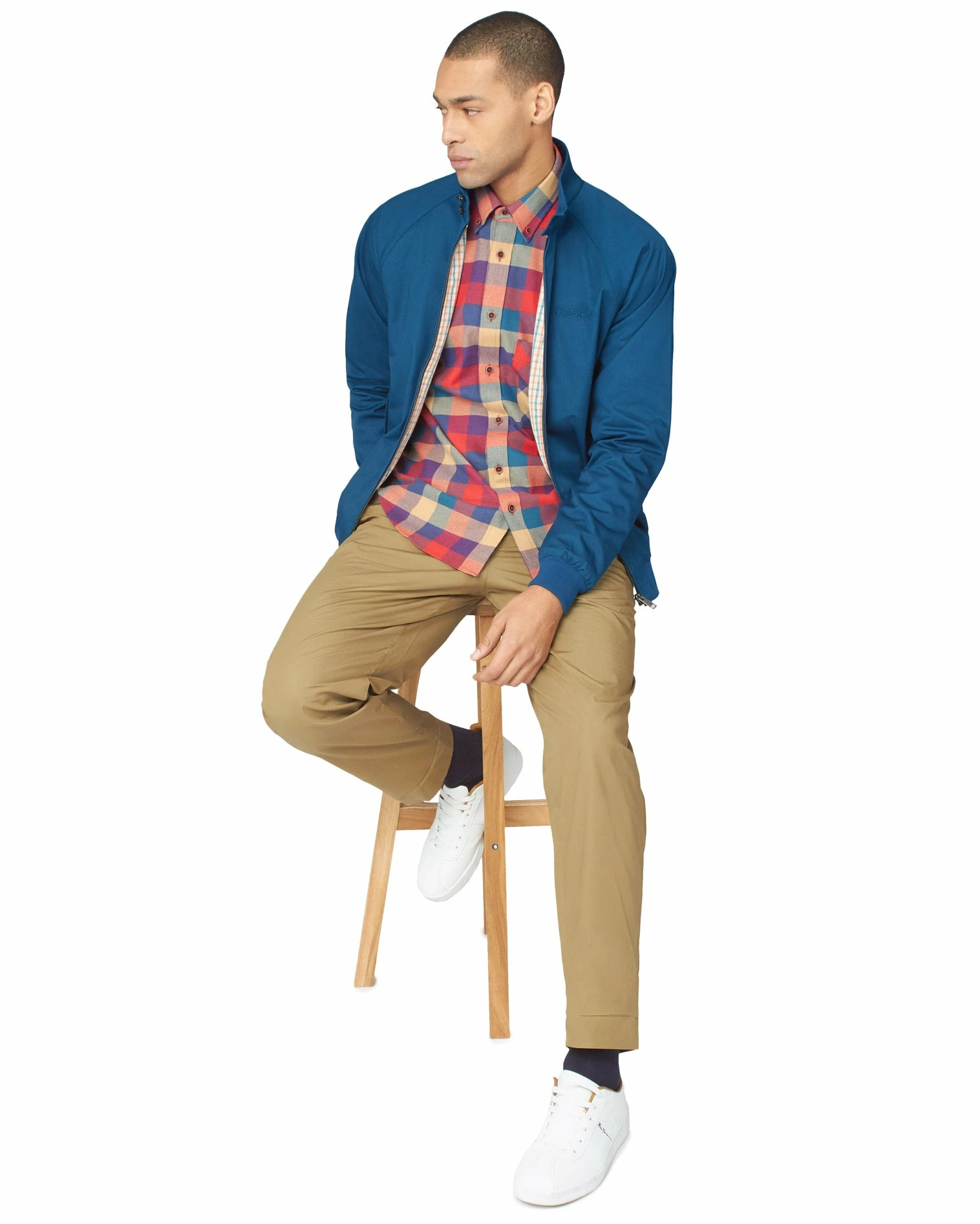 Signature Harrington Jacket - Sea 4 Signature Harrington Jacket - Sea - Image 4