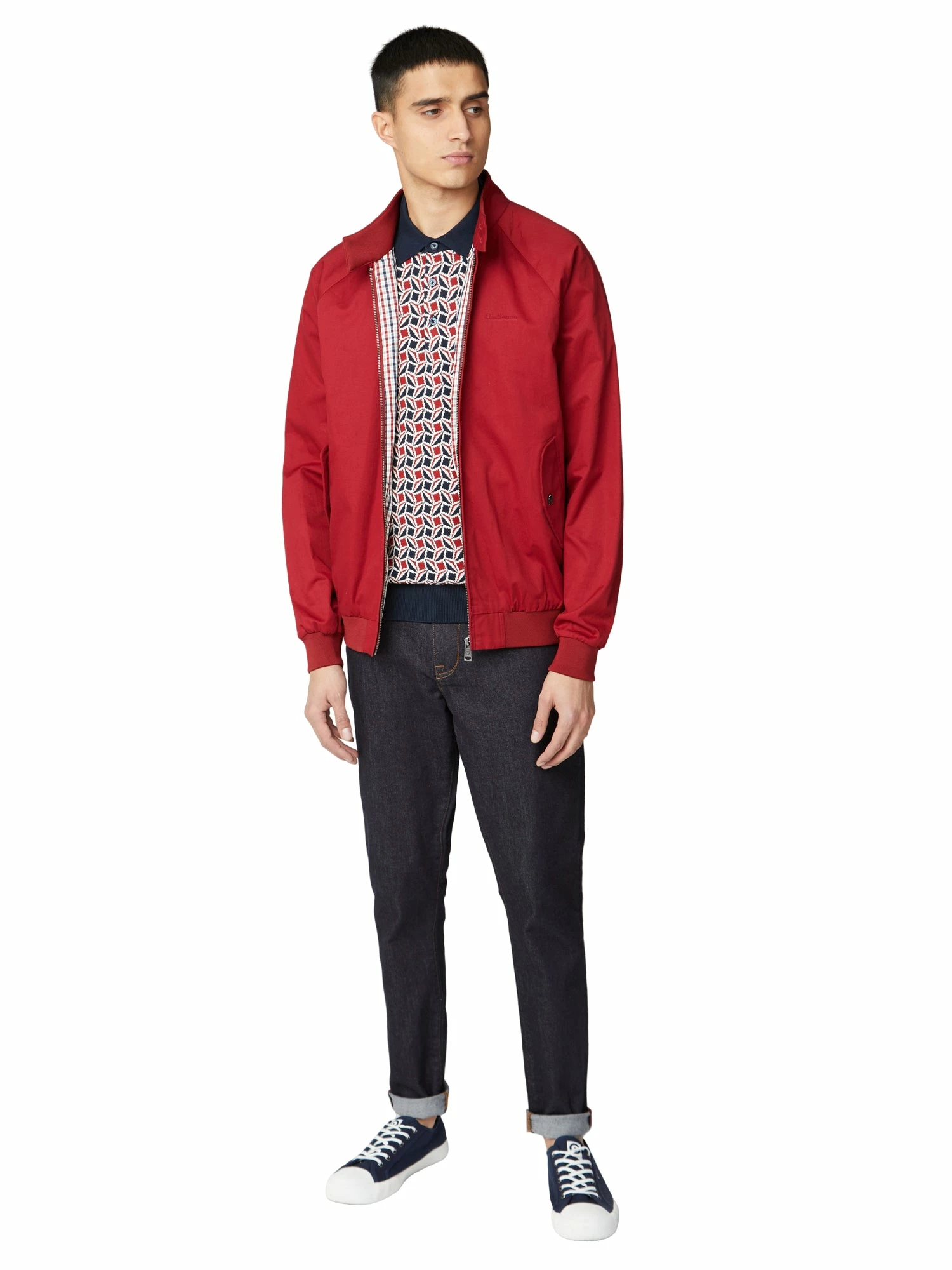 Signature Harrington Jacket - Red 4 Signature Harrington Jacket - Red - Image 4