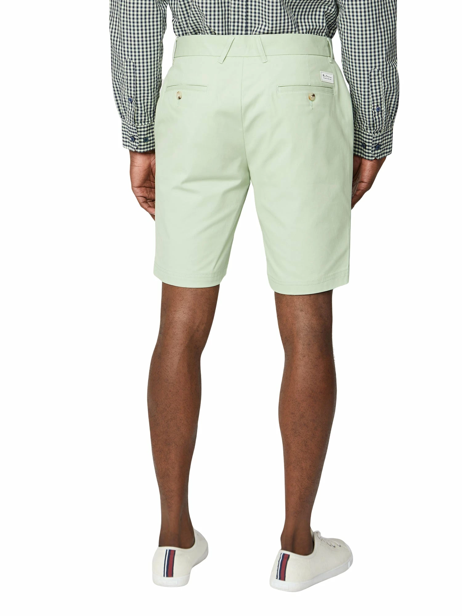 Signature Slim Stretch Chino Short - Green 2 Signature Slim Stretch Chino Short - Green - Image 2