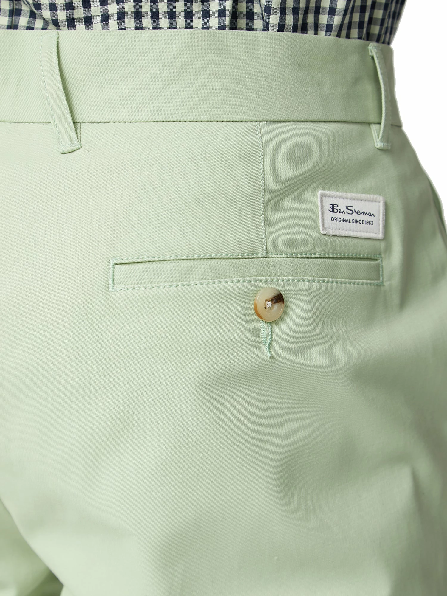 Signature Slim Stretch Chino Short - Green 3 Signature Slim Stretch Chino Short - Green - Image 3