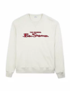 Signature Logo Sweatshirt - Ecru -clothing Shop 59337 21 signature logo sweatshirt ecru flat