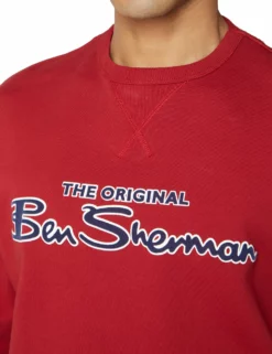 Signature Logo Sweatshirt - Red -clothing Shop 59337 550 signature logo sweatshirt red detail