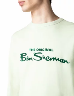 Signature Logo Sweatshirt - Light Green -clothing Shop 59337 63 signature logo sweatshirt light green detail