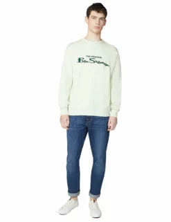 Signature Logo Sweatshirt - Light Green -clothing Shop 59337 63 signature logo sweatshirt light green full