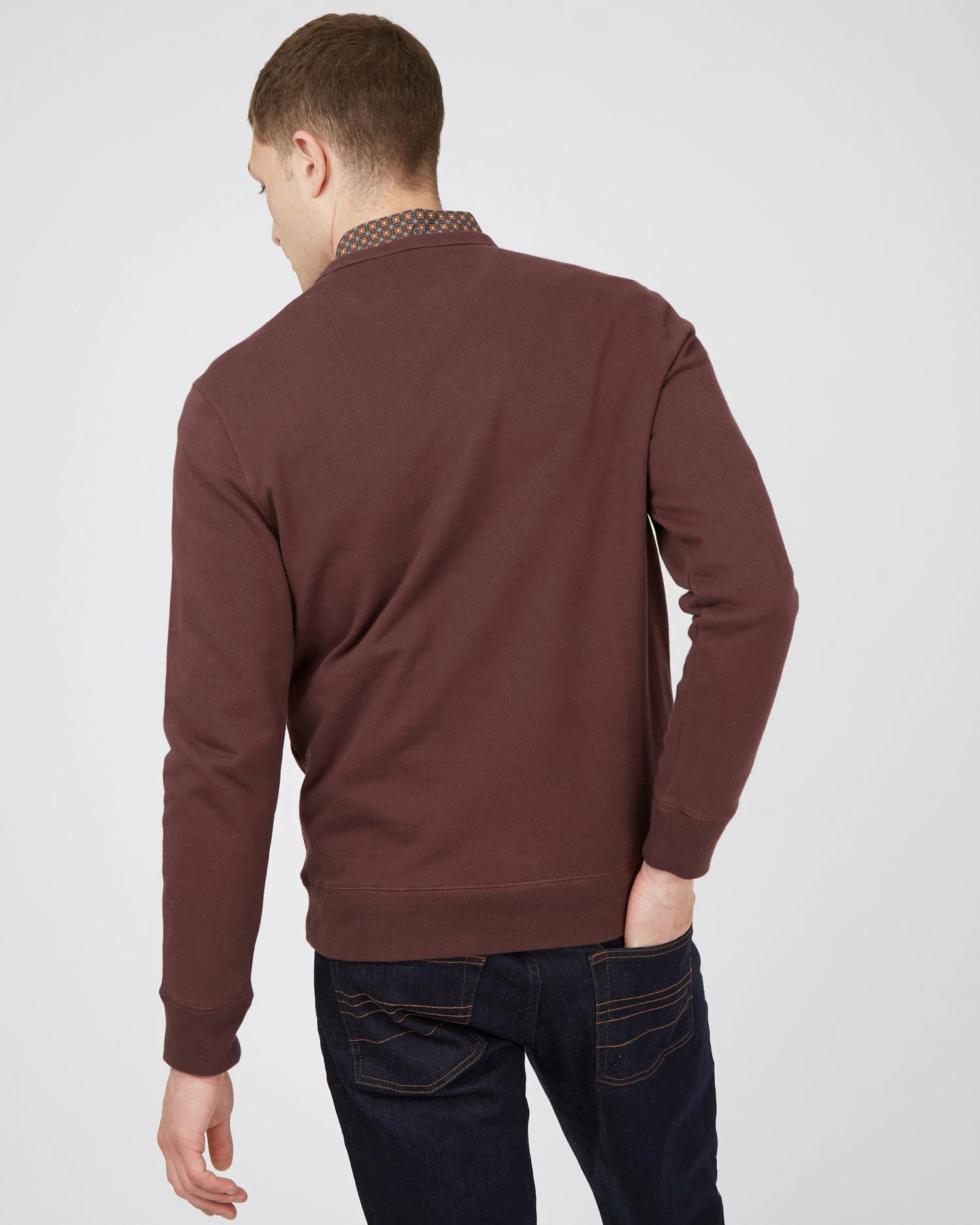 Signature Logo Sweatshirt - Bordeaux 3 Signature Logo Sweatshirt - Bordeaux - Image 3