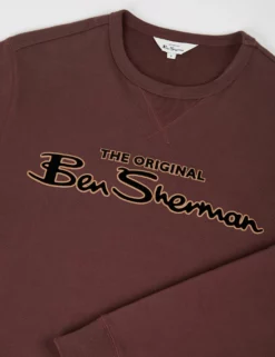 Signature Logo Sweatshirt - Bordeaux 9 Signature Logo Sweatshirt - Bordeaux -clothing Shop 59337c 545 signature logo sweatshirt bordeaux closeup