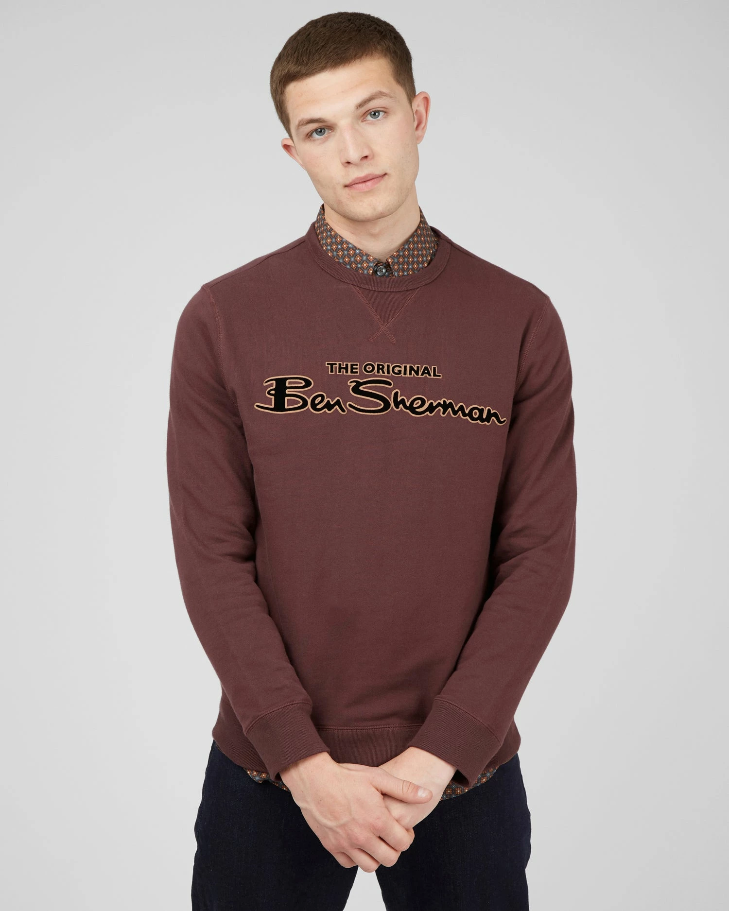 Signature Logo Sweatshirt - Bordeaux 1 Signature Logo Sweatshirt - Bordeaux