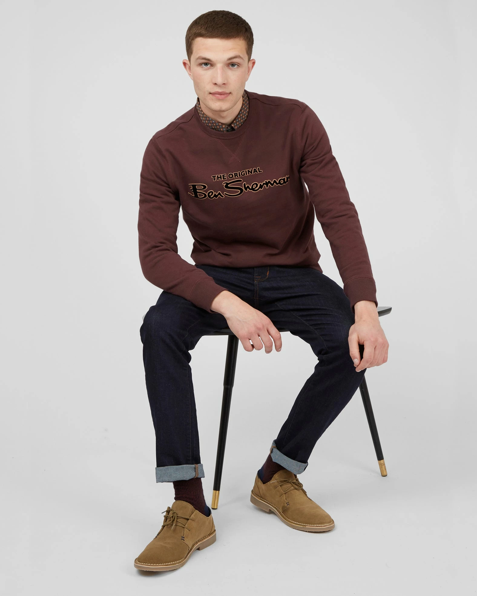 Signature Logo Sweatshirt - Bordeaux 4 Signature Logo Sweatshirt - Bordeaux - Image 4