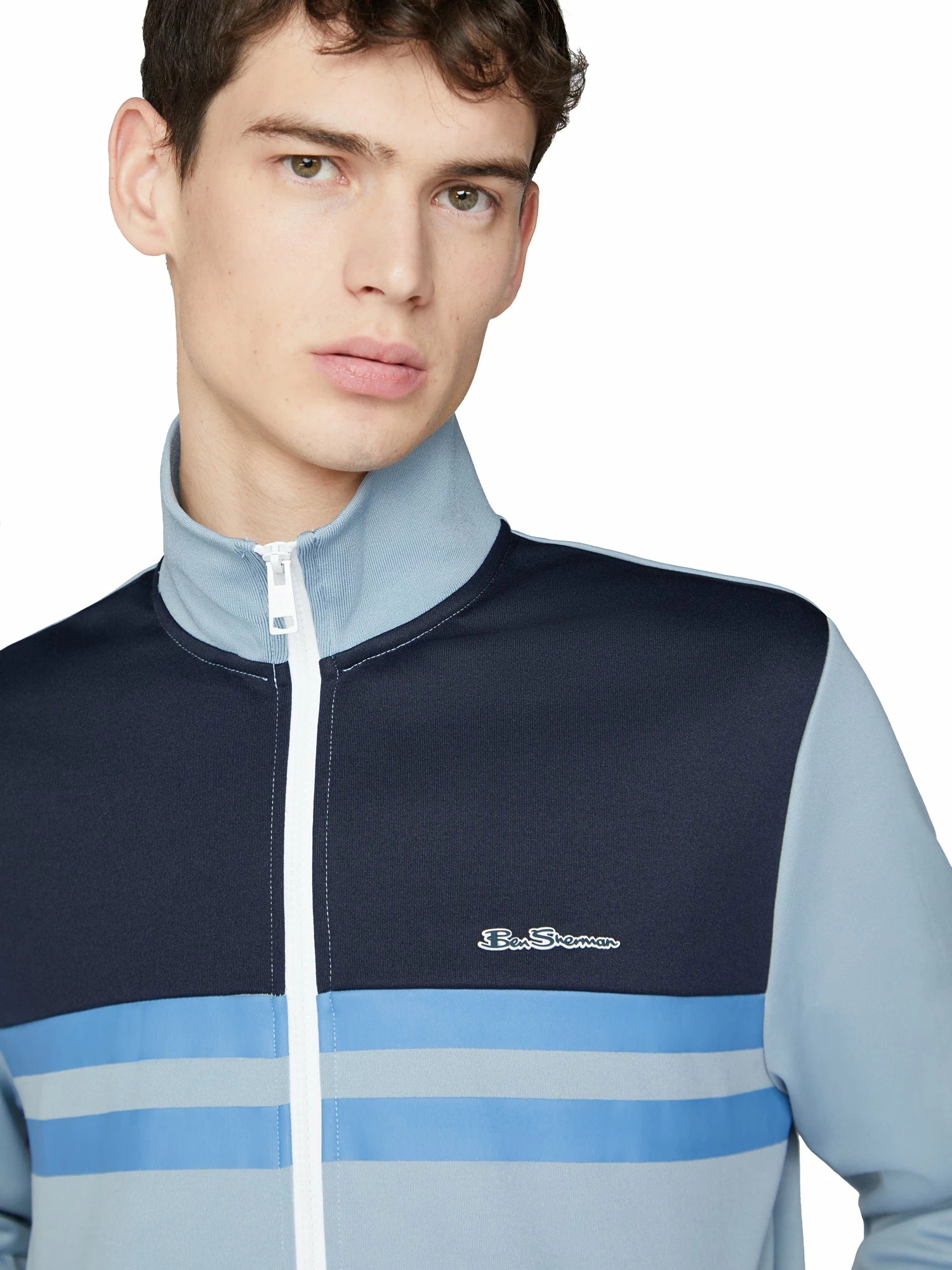 Color Block Tricot Jacket - Dusky Blue 3 Color Block Tricot Jacket - Dusky Blue - Image 3