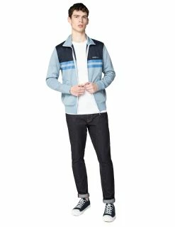 Color Block Tricot Jacket - Dusky Blue 8 Color Block Tricot Jacket - Dusky Blue -clothing Shop 59339 152 color block tricot jacket dusky blue fullbody