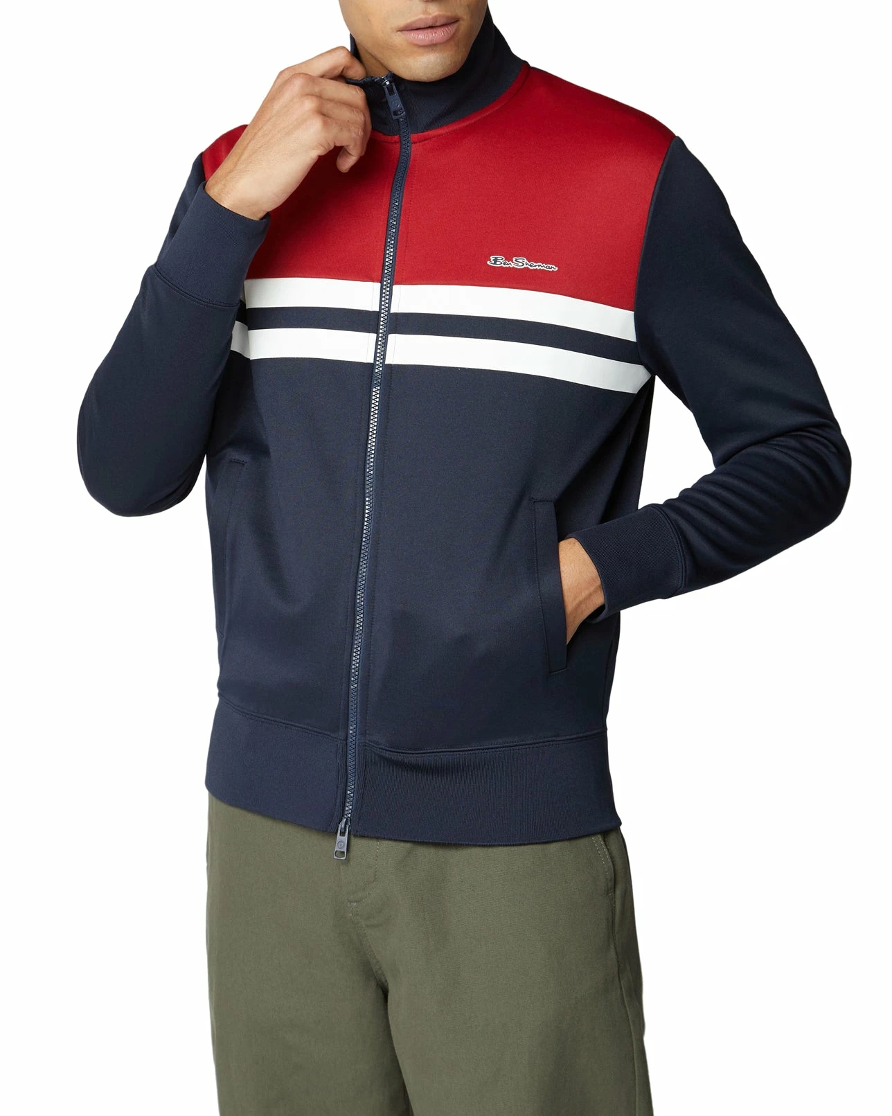 Color Block Tricot Jacket - Dark Navy 1 Color Block Tricot Jacket - Dark Navy