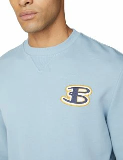 Cornelli Logo Sweatshirt - Dusky Blue -clothing Shop 59342 152 cornelli logo sweatshirt dusky blue detail