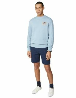 Cornelli Logo Sweatshirt - Dusky Blue -clothing Shop 59342 152 cornelli logo sweatshirt dusky blue fullbody