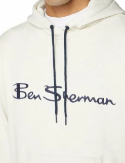 Embroidered Logo Hoodie - Ecru -clothing Shop 59344 21 embroidered logo hoodie ecru detail