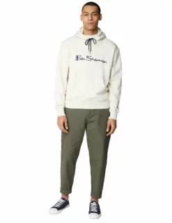 Embroidered Logo Hoodie - Ecru -clothing Shop 59344 21 embroidered logo hoodie ecru fullbody