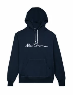 Embroidered Logo Hoodie - Dark Navy -clothing Shop 59344 25 embroidered logo hoodie dark navy flat
