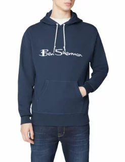 Embroidered Logo Hoodie - Dark Navy