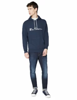 Embroidered Logo Hoodie - Dark Navy -clothing Shop 59344 25 embroidered logo hoodie dark navy fullbody