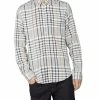 Oversized Stripe Check Shirt - Snow White