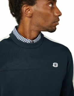 B By Ben Sherman Tricot/Loopback Mix Sweatshirt - Midnight 6 B By Ben Sherman Tricot/Loopback Mix Sweatshirt - Midnight -clothing Shop 61627 36 b by ben sherman tricot loopback mix sweatshirt midnight close