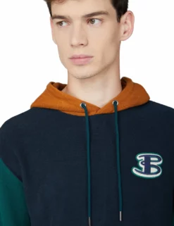 B By Ben Sherman Reverse Loopback Hoodie - Midnight -clothing Shop 61707 36 b by ben sherman reverse loopback hoodie midnight close