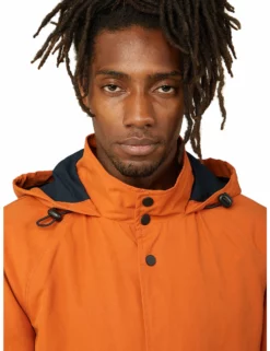 Hooded Coach Jacket - Burnt Orange -clothing Shop 61732 481 hooded coach jacket burnt orange close up