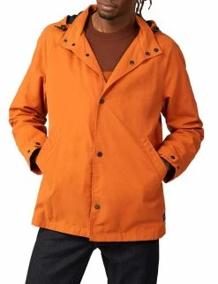 Hooded Coach Jacket - Burnt Orange