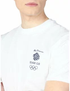 Team GB Men's Back-Print Graphic Tee - White 10 Team GB Men's Back-Print Graphic Tee - White -clothing Shop 62669 010 team gb mens back print graphic tee white closeup