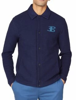 B By Ben Sherman Loopback Coach Jacket - Marine