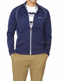 Tricot Zip-Through Track Jacket - Marine