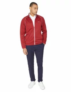 Tricot Zip-Through Track Jacket - Red 7 Tricot Zip-Through Track Jacket - Red -clothing Shop 63357 550 tricot zip through track jacket red full