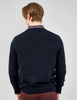 Signature Knit Crewneck Sweater - Dark Navy -clothing Shop 63370c 025 signature knit crewneck sweater dark navy back c0a62d42 b805 494a 8ad9 750b3a2ade18