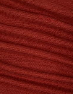 Signature Knit Crewneck Sweater - Burnt Orange -clothing Shop 63370c 481 signature knit crewneck sweater burnt orange closeup fabric