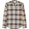Long-Sleeve Slub Madras Check Shirt - Yellow