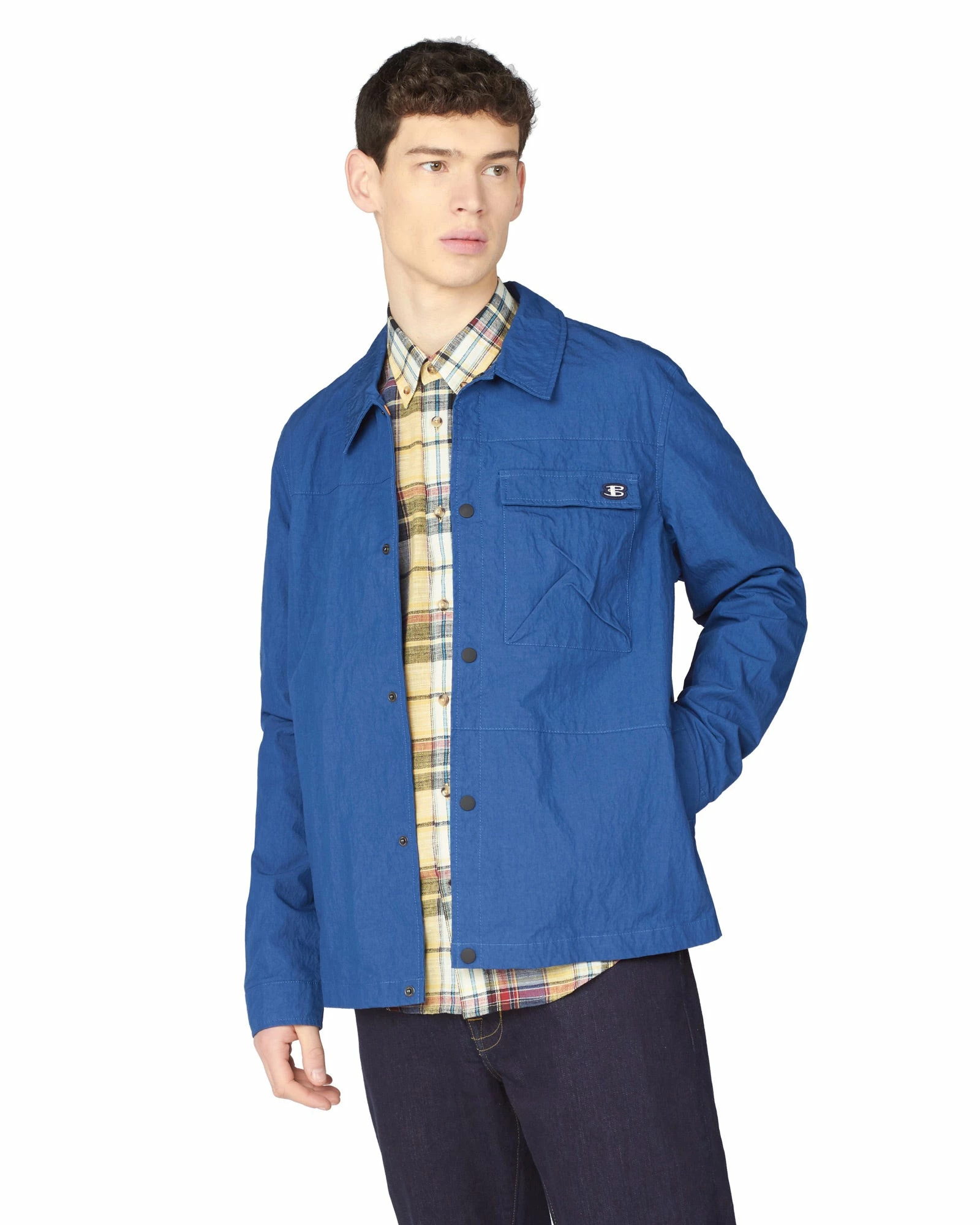 Long-Sleeve Slub Madras Check Shirt - Yellow 6 Long-Sleeve Slub Madras Check Shirt - Yellow - Image 6